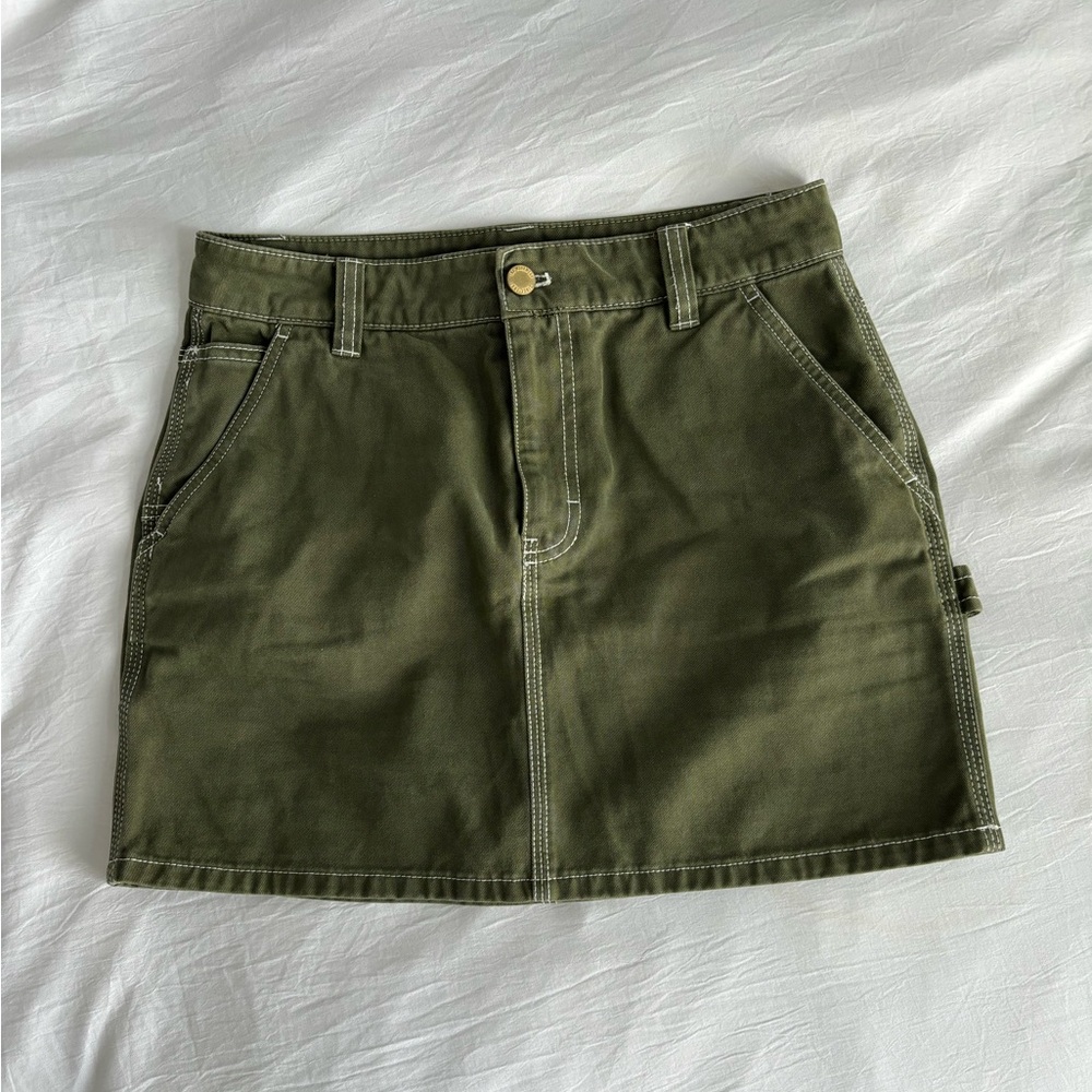 TNA Khaki Cargo Mini Skirt